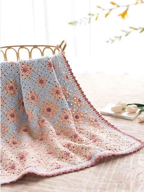 Susan's Family DIY Crochet Blanket Kit Fallen Flowers Blanket