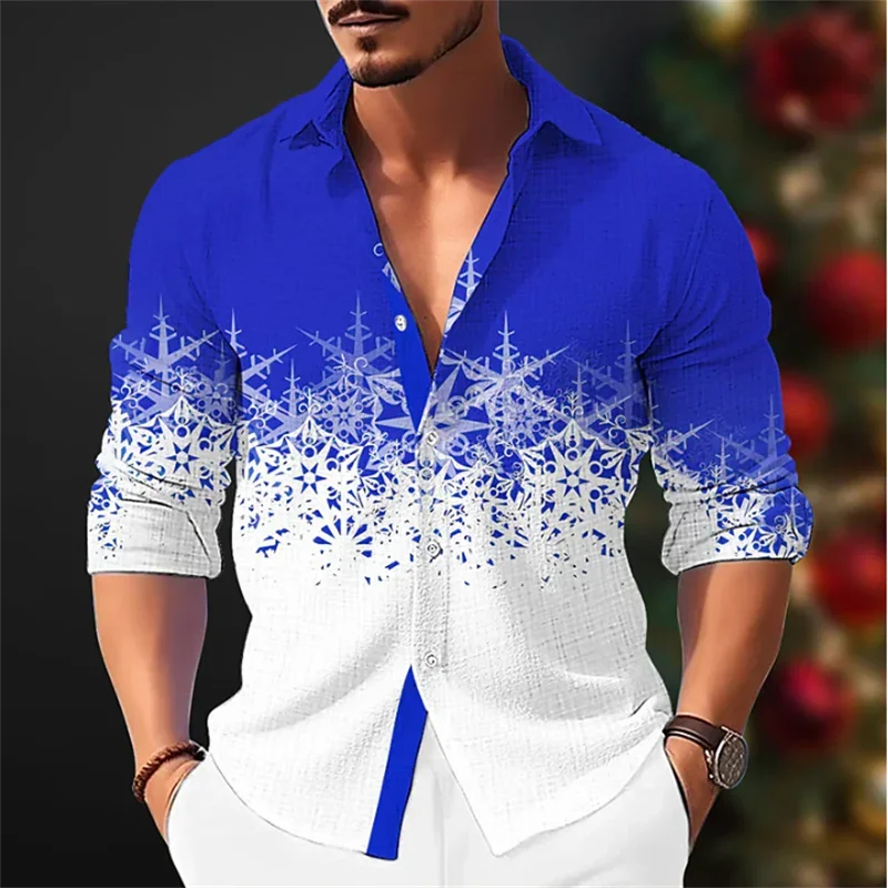 thumbnail image 1 of Gorro de Papá Noel con copos de nieve y diseño nuevo de diseñador para hombre, elegante, navideño, 2024, festivo, patrón HD, suave, cómodo, feliz año nuevo, 1 of 5