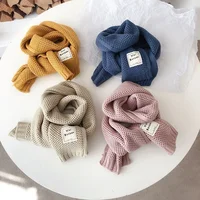 Kids Scarf Autumn Winter Fashion Children's Knitting Baby Bib Wool Knitting Winter Versatile Female Warm Girl Boy 1