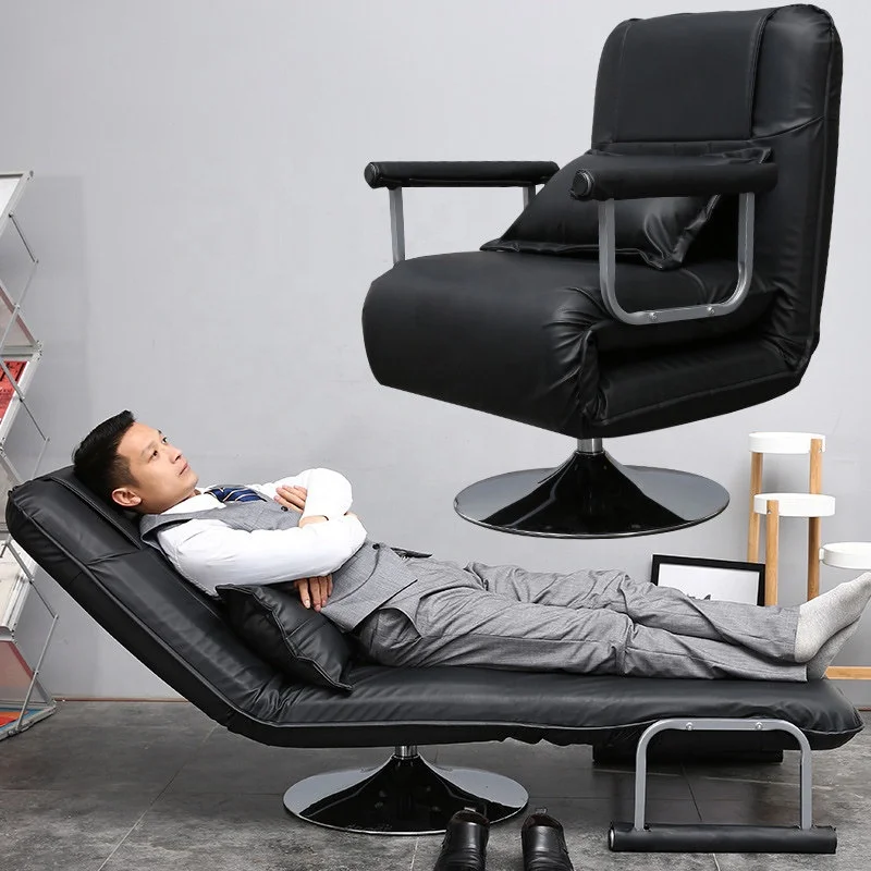 leather office chair folding  lazy sofa bed