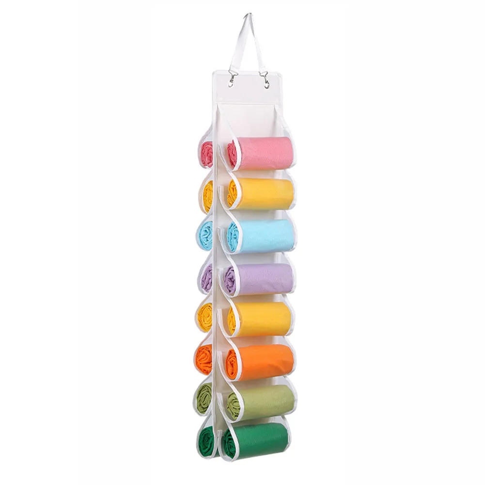 

Hanging Closet Organizer With 26 Transparent Compartments Durable Legging Organizer High Load Bearing Capacity
