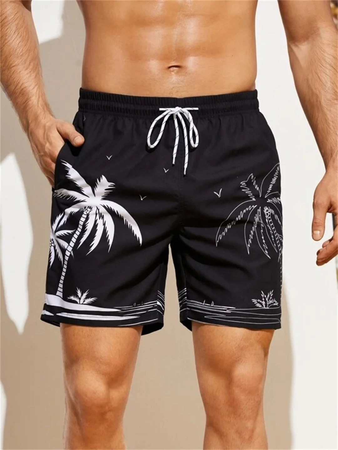 Mens Swim Shorts Quick Dry Beach Board Shorts 2022 New Summer Swim