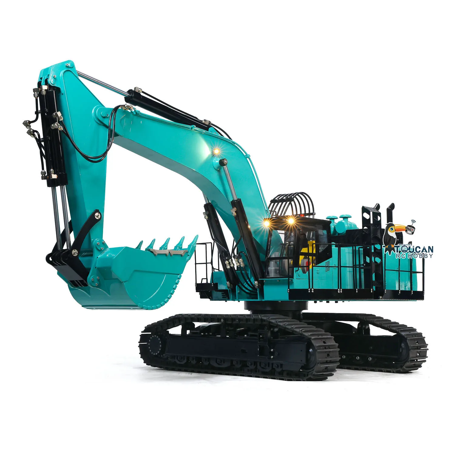 New 1/8 Scale PC1250 Huge RC Metal Heavy Hydraulic Excavator Construction Digger Light Machine Finished Car Trucks Vehicle Toys 4