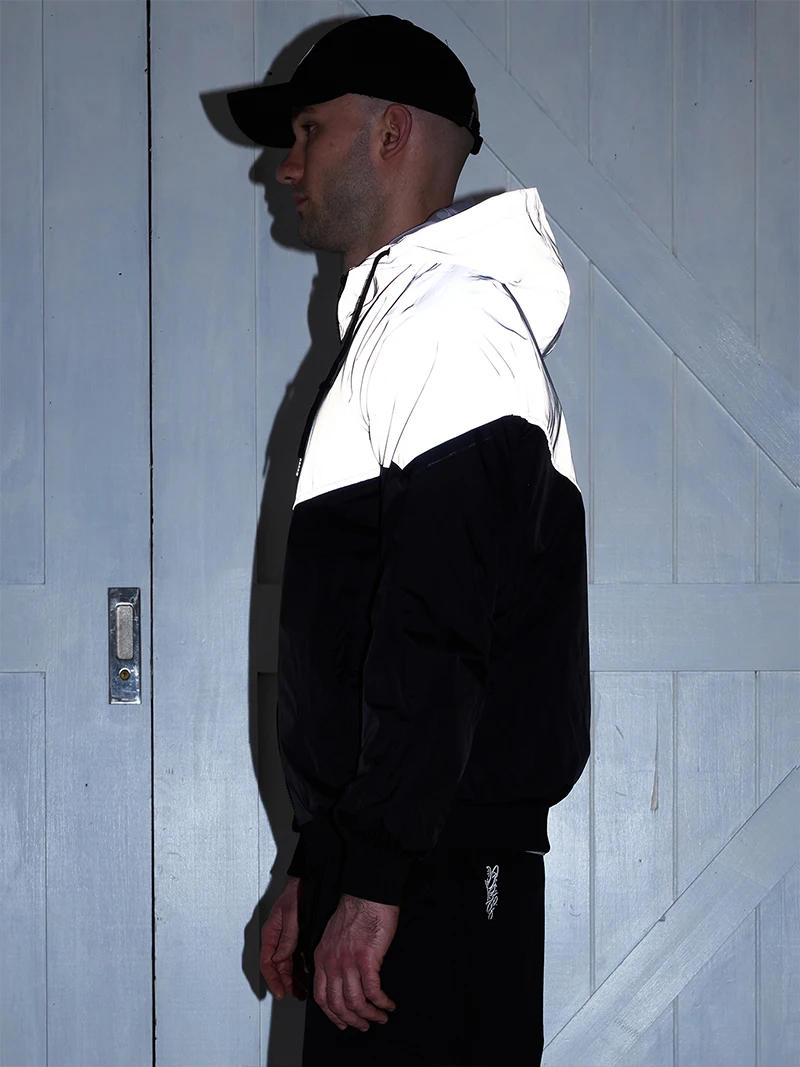 Men's reflective hooded jacket specifications
