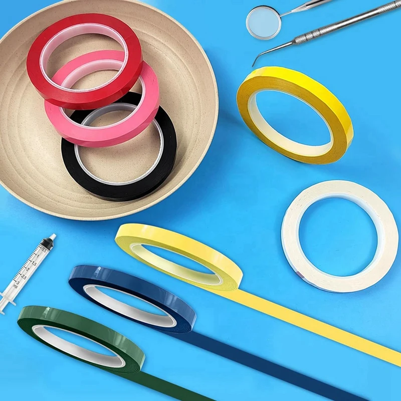 16 Rolls Of Masking Tape For Instruments Identification, 216 Ft/L X 0.4 In/W Colors Autoclave Tape - Autoclavable 270°F(8 Color)