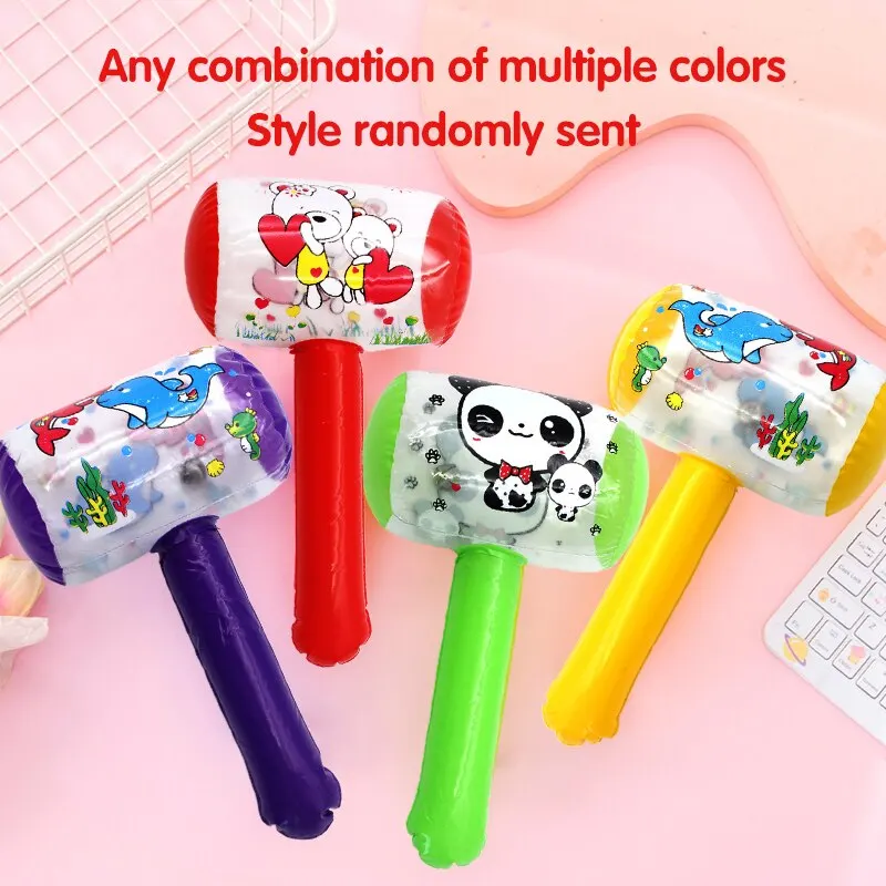 Inflatable Hammer Toys Inflatable Hammer with Bell Air Hammer Baby Toys Kids Toys Party Supplies Inflatable Swimming Pool Baby Toy Stick