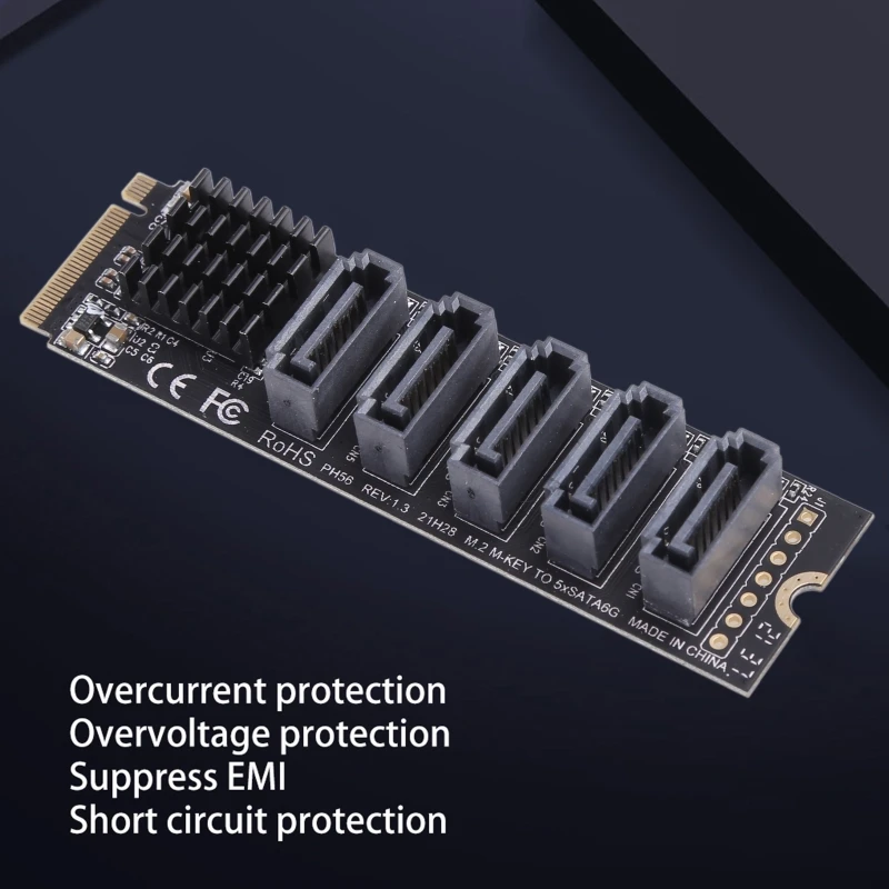 M.2(PCIe 6G SSD 어댑터 휴대용 5포트 컴퓨터 확장용