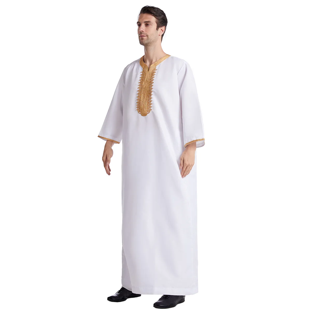 

Spring and Summer Israel Cyprus Muslim Lengthened Men's Long Shirt Pakistan Middle East Robe Clothing