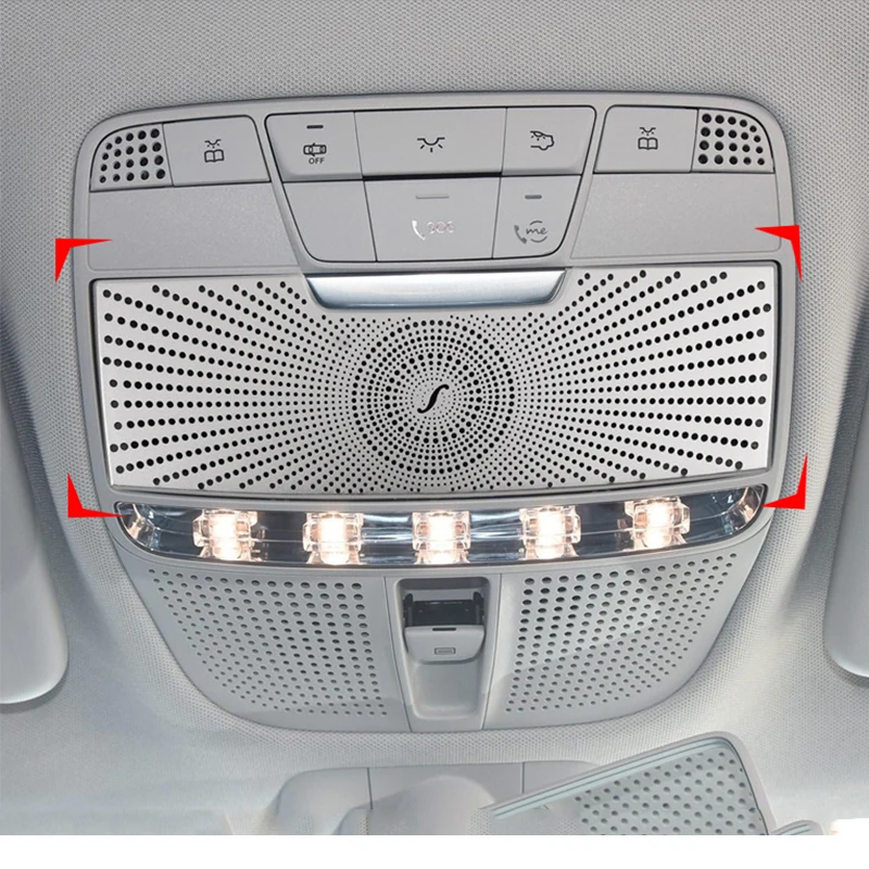 

Car Reading Light Cover trim decoration strips Interior Lamp Frames auto accessories For Mercedes Benz C Class W205 GLC