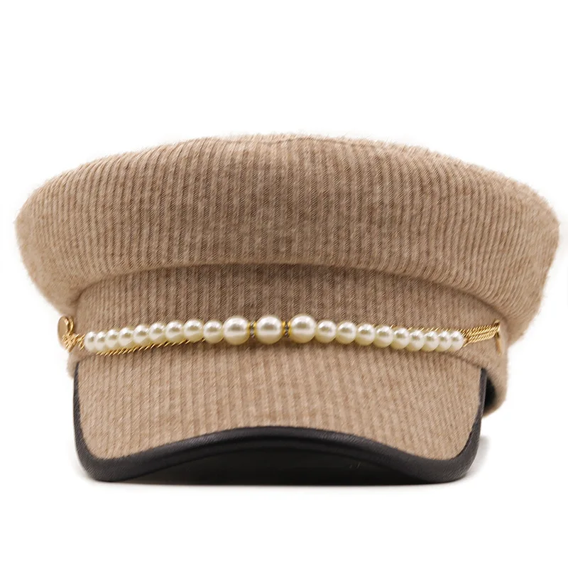 Trendy Navy Hat Casual Navy Cap Woman Cotton Beret Flat Hats Captain Caps Casual Military Vintage Sport Women's Leather Hat flat cap leather hat