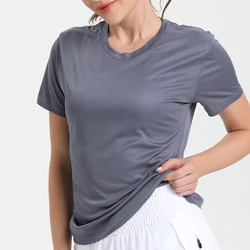 Women's Ultralight Quick Dry Sport T - Shirt - Breathable & Lightweight Compression Top - XXL (Gray)
