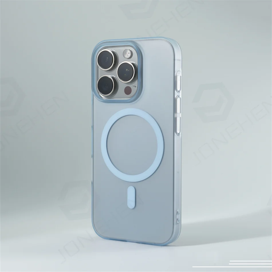 Desert Gold Matte Clear Ultra Thin Magnetic Wireless Charging Case