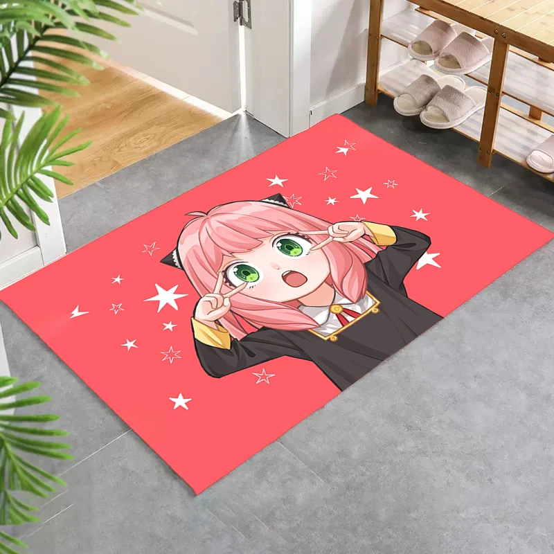 

Spy X Family Kitchen and Home Items Prayer Mat Washable Non-slip Kitchen Rug Floor Mats Entrance Carpet Rugs Living Room Custom