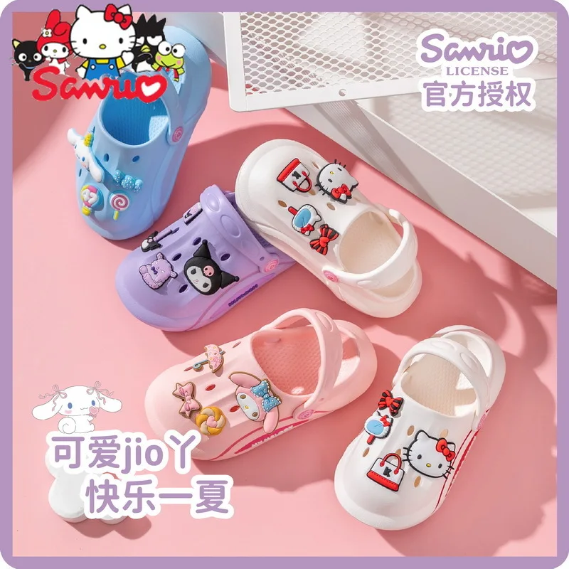 

Sanrio Melody Kuromi Hello Kitty Cinnamoroll Pochacco Kids Cave Shoes Outdoor Girls Garden Shoes Beach Shoes Women's Shoes