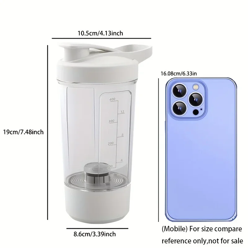1 Piece/13.53 Oz Portable Charging Electric Stirring Cup Automatic Self Mixing Cup-Sports Cup with Electric Stirring 3