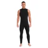 Mens Yoga Athletic Striped Bodysuit Rompers Stretchy Soft Wear Sleeveless Front Zipper Bodycon Jumpsuit for Bodybuilding Fitness 1