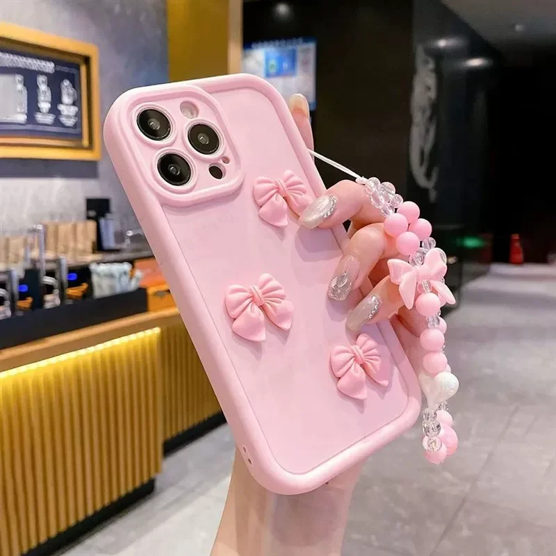 3D Butterfly Hand Strap Shockproof Phone Case Cover