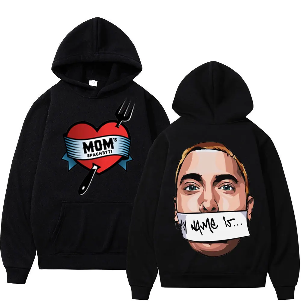 

Eminem male and female rapper hooded sweatshirts, high-end street fashion, oversized hip-hop wool hooded sports shoes