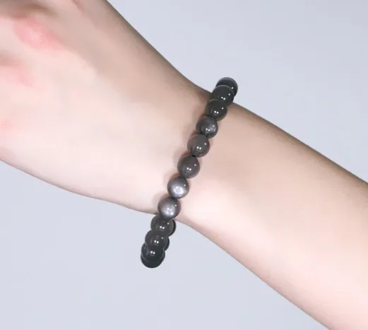 黒髪の天然石ビーズブレスレット 黒と透明 12mm 楽天市場】天然 ブラックスピネル カット ブレスレット 8mm 16.5