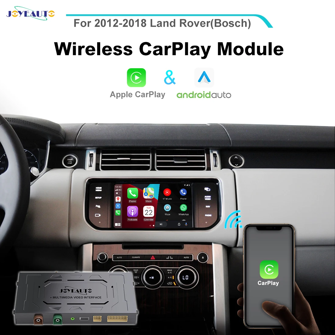 Joyeauto Wireless Apple CarPlay For Land Rover Range Rover Evoque 2012