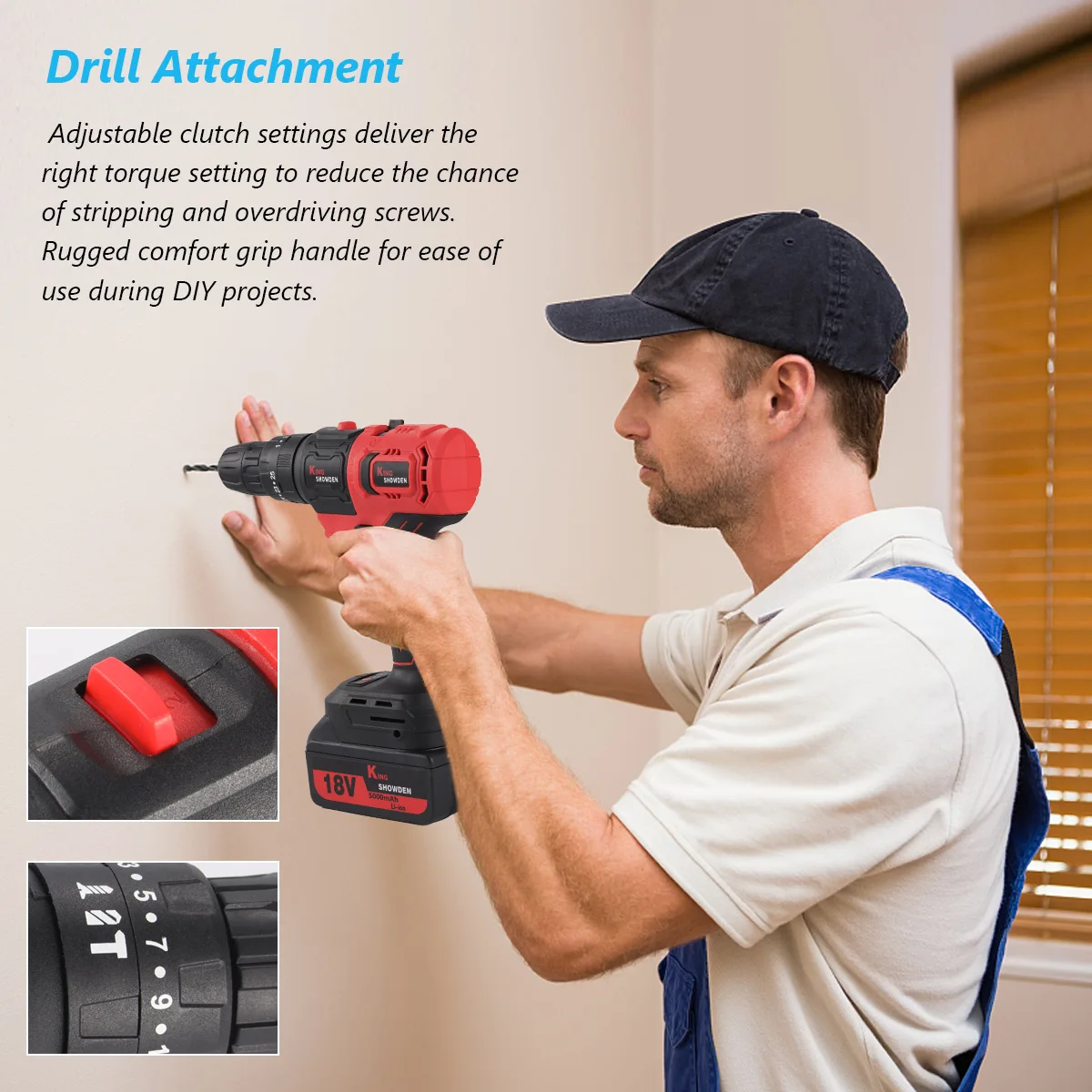 8in1 Power Tools Combo Set Cordless Impact Drill Screwdriver