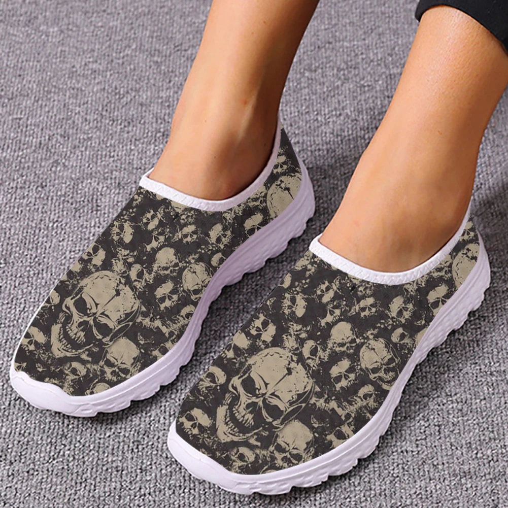 

Удобные сетчатые туфли INSTANTARTS с камуфляжным принтом, легкие дышащие лоферы на плоской подошве, без застежки, для тенниса, для мужчин и женщин