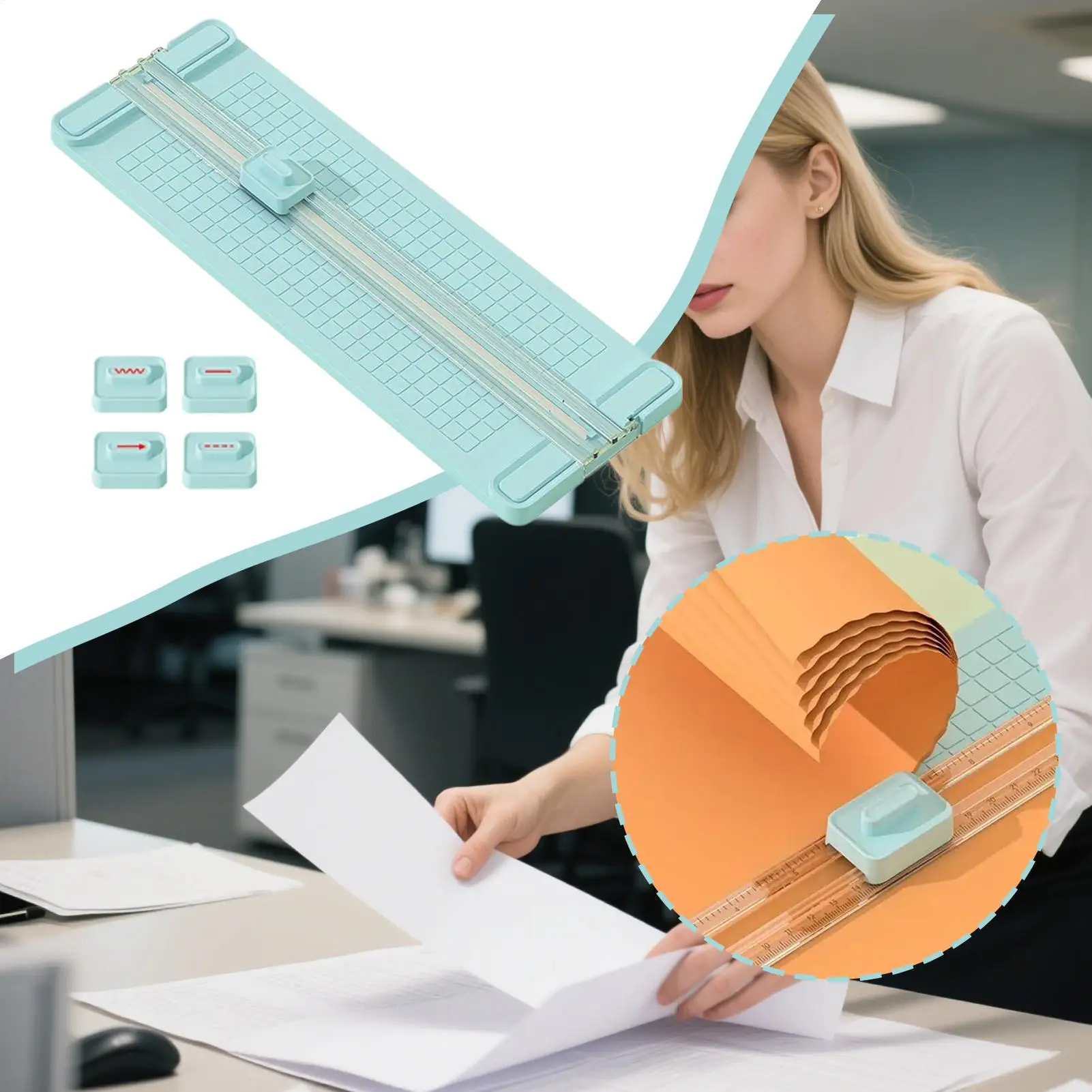 Photo Cutter Slider Precision Bidirectional Paper Trimmer Ergonomic Portable Slicer Photo Cutting Tool For Offices Classrooms