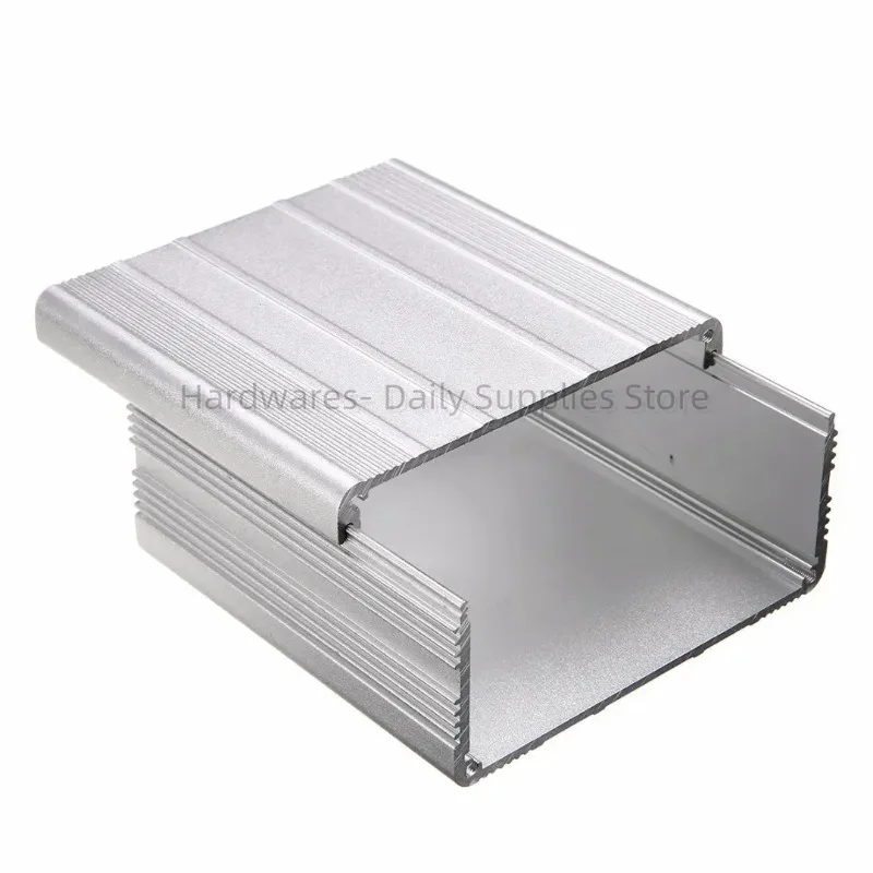 Elektronische behuizing DIY circuit bedrukt project doos aluminium behuizing koeling doos aluminiumlegering split type 55 x 106 x 200 mm (zilver zand met platte plaat