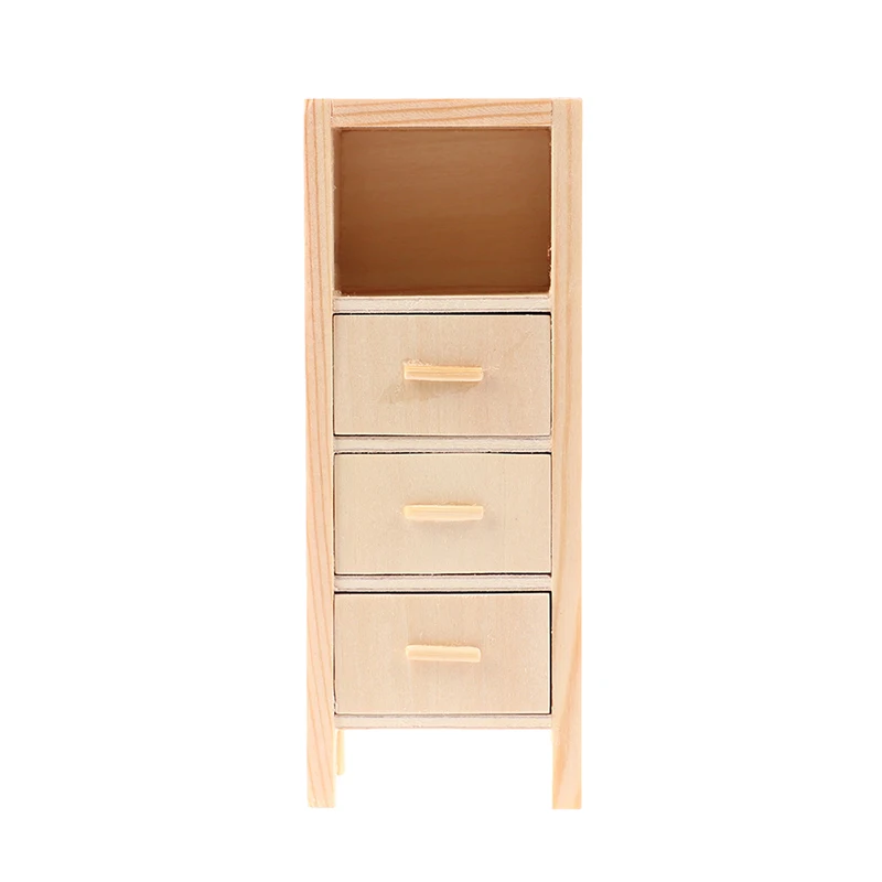 1:12 Dollhouse Miniature Storage Cabinet Chest Of Drawers Locker Vertical Model Furniture Home Decor Toy Doll House Accessories 5