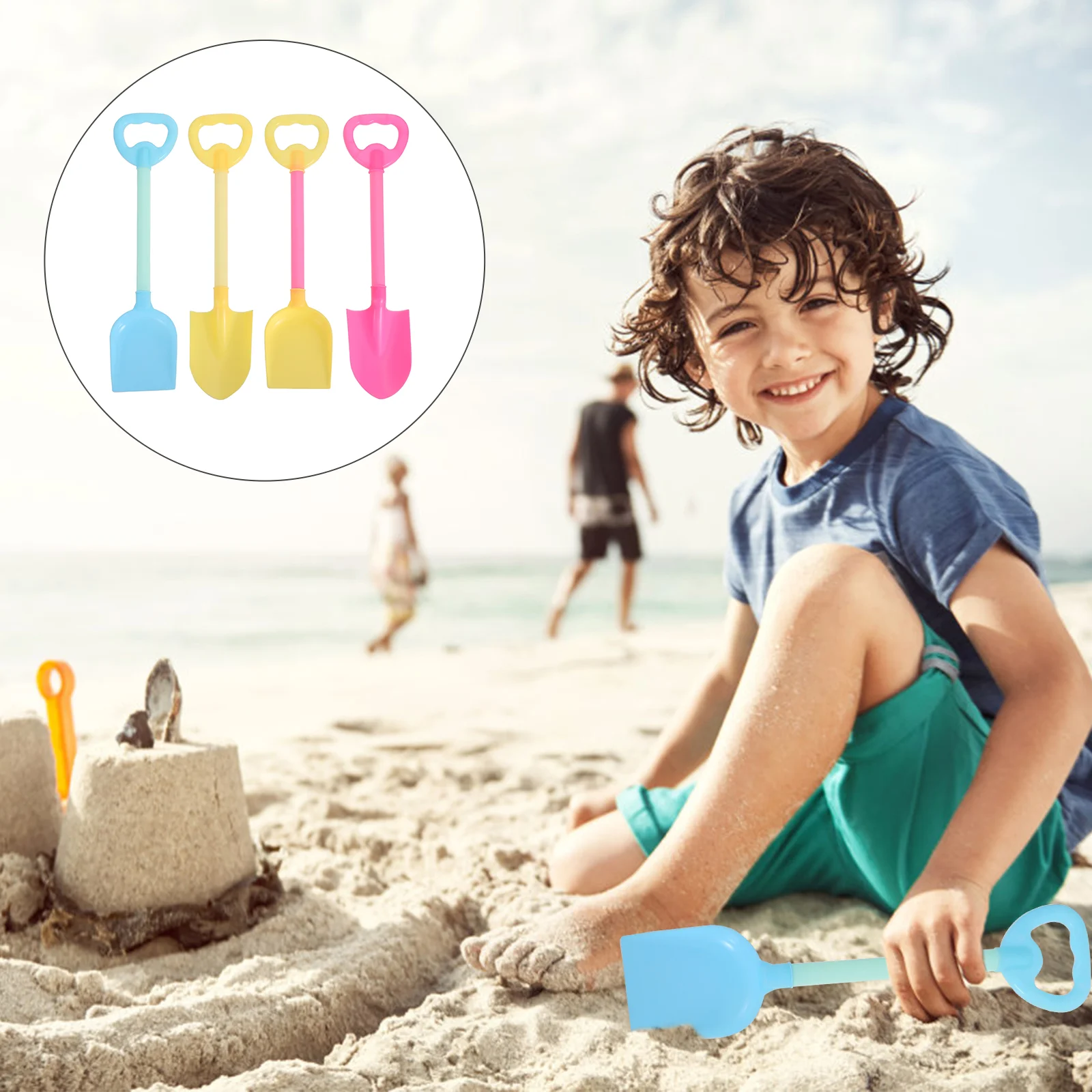 4 Pcs Children's Beach Kids Toys outside Sand Tools Plastic Shovels Snow Convenient Suite for Funny Playthings 4
