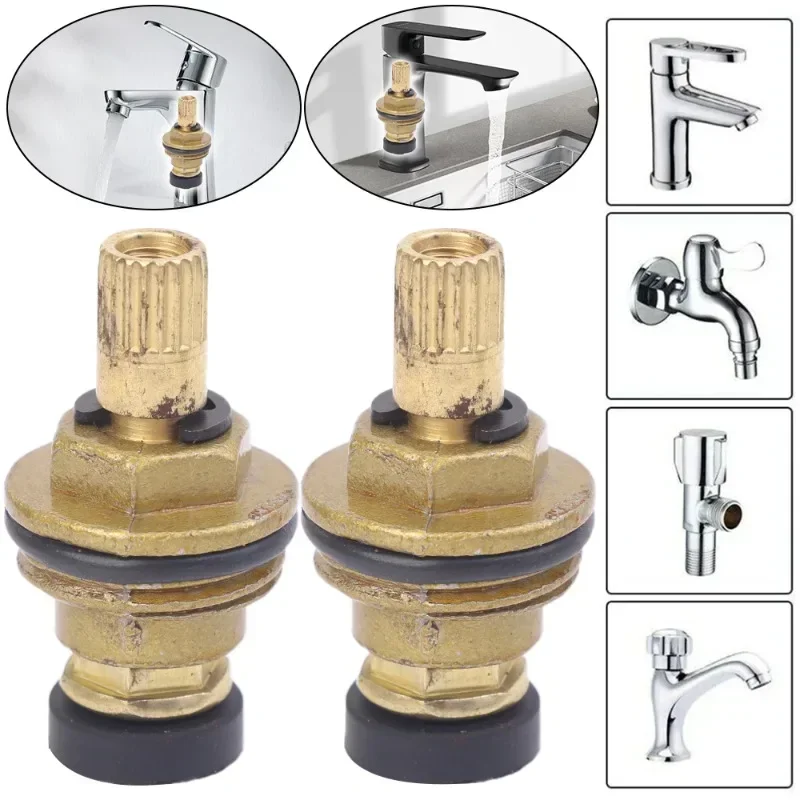 Diverter Valve Faucet Valve Faucet Cartridge Brass Slow Open Valve Universal Tap Faucet 1/2&Prime; Thread Interface Cartridge Cores Kitchen Bathroom Sink Mixer Stream Sprayer Head