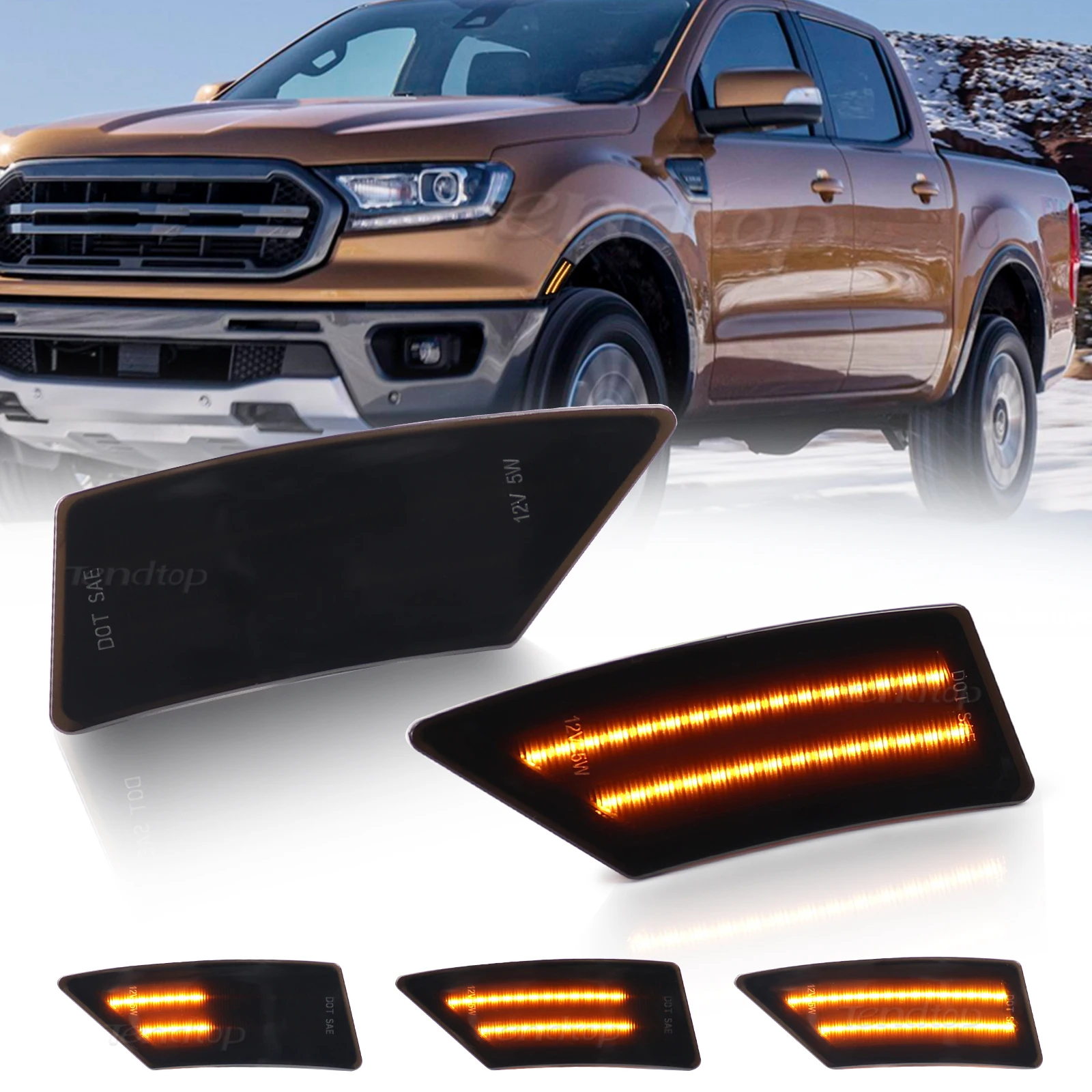 

2 шт., боковые фонари в сборе для Ford Ranger XL XLT