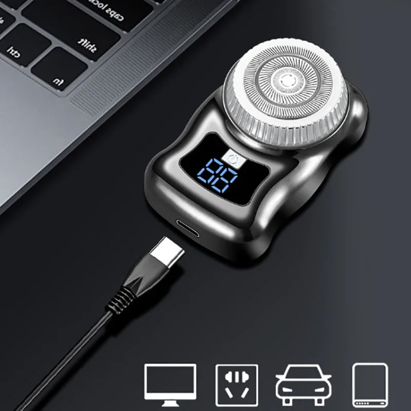 Mini Travel Shaver For Men Pocket Size Portable Washable Car Home Razor Rechargeable Cordless Shaving Face Beard Razor