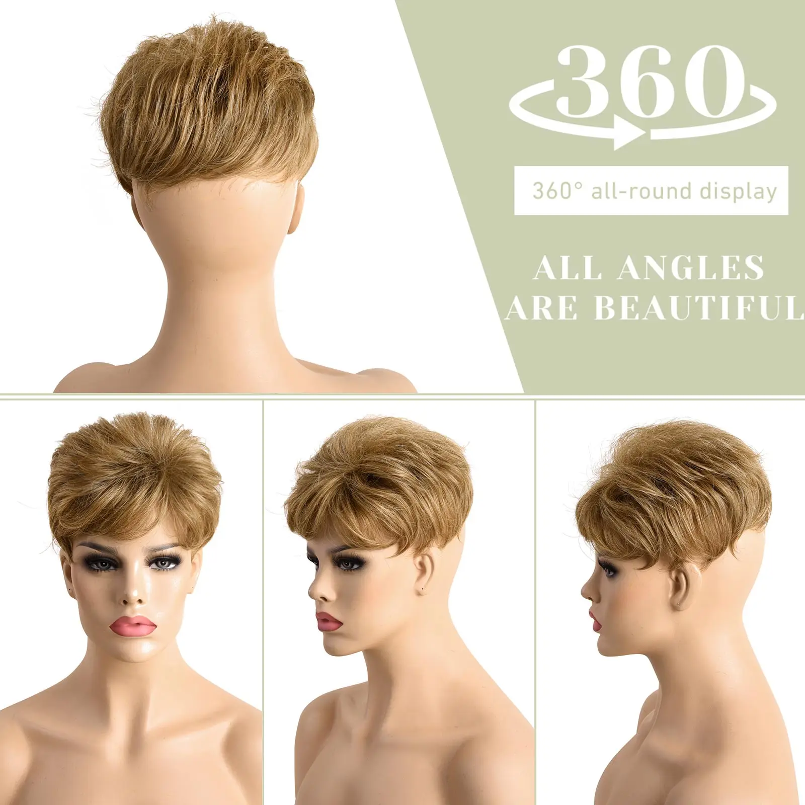 Synthetic Short Hair Topper for Thinning Hair Pixie Cut Natural Wave Texture Short Toppers Hair Pieces for Women and Men 3
