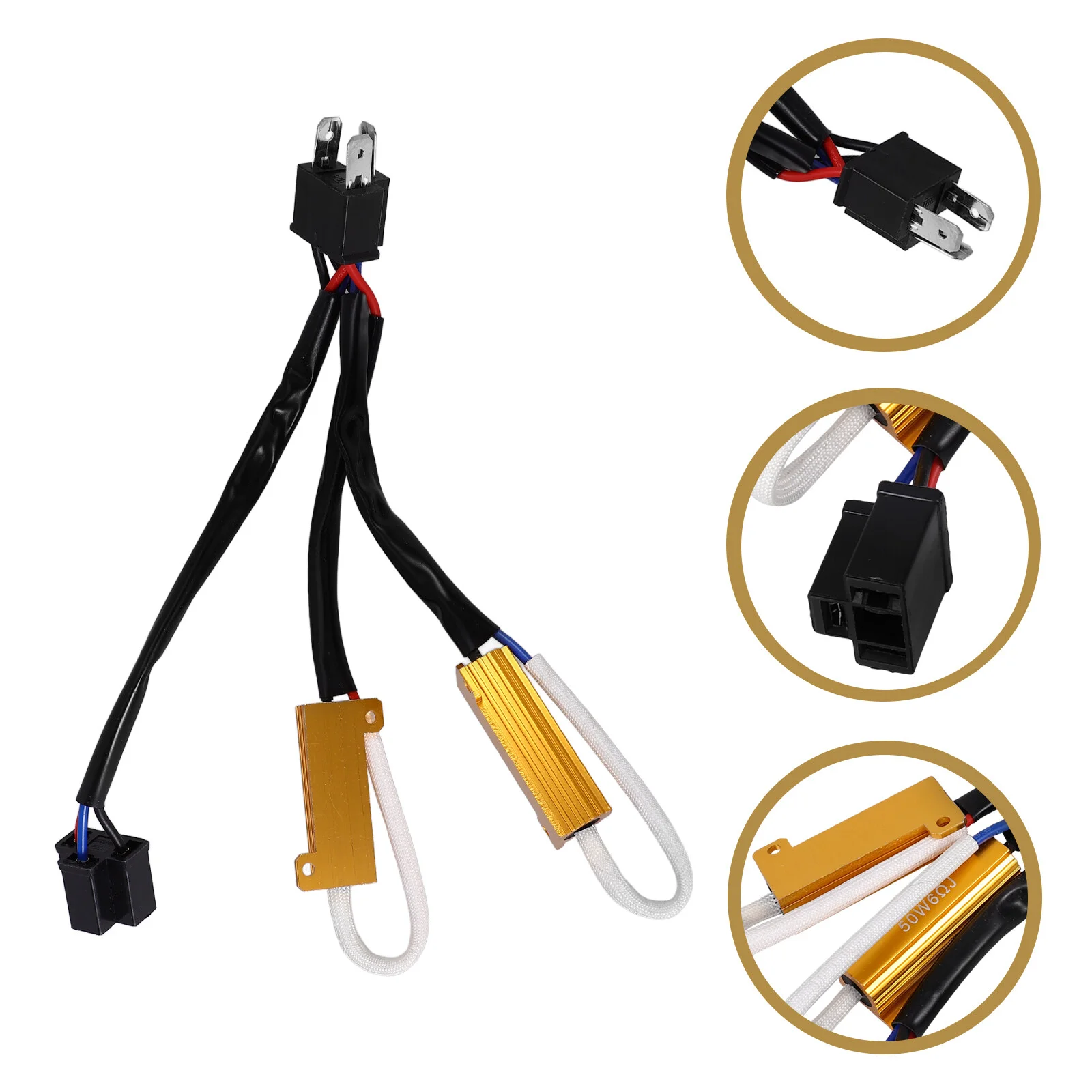 

Fog Light Resistor Wire Lightbulbs Load Resistors Decorder for LED Resistance