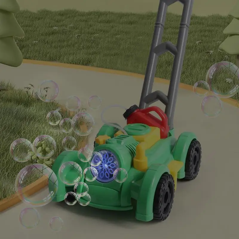 

Bubble Lawn Mower for Toddlers Blower Maker Machine Automatic Soap Maker Blower Activity Walker Summer Outdoor Kids Toys