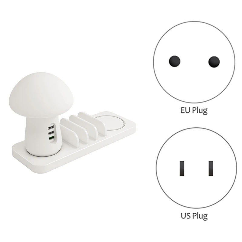 

Wireless Charger Table Lamp USB Multi Charging Port Wireless Phone Charging Station Contact Lamp Tablet Stand
