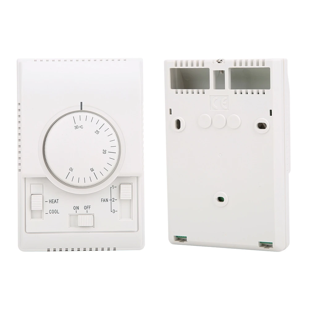 Controlador de temperatura mecánico, termostato de aire acondicionado montado en superficie, AC220V, 10 30 de -