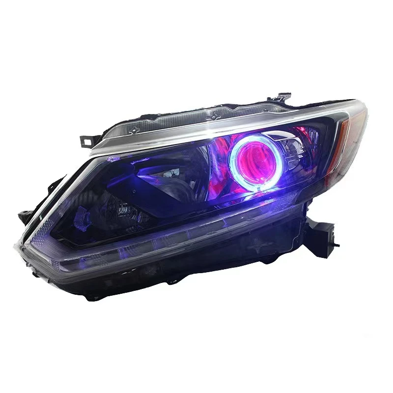 

For Nissan X-TRAIL 2014-16 LED Headlight assembly DRL daytime running light angel Devil eye halogen Car accessories
