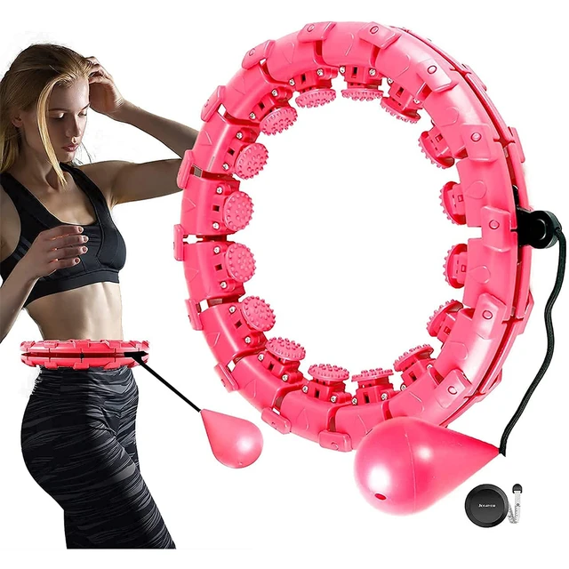 Smart Weighted Hula Hoop for Weight loss Fitness Hula Hoop for Adults (pink)