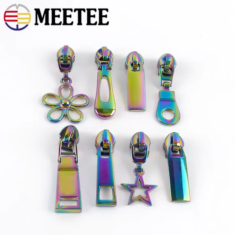 Meetee 5/10 шт. 5 # застежки-молнии съемные головки для нейлоновой сумки на молнии