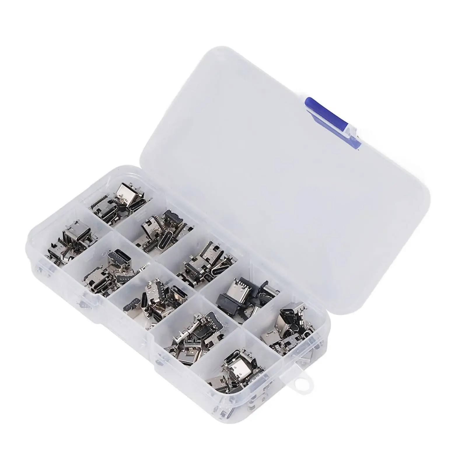 Type C USB Female Plug Connector with Storage Box-for phone Repair Replacement Adapter