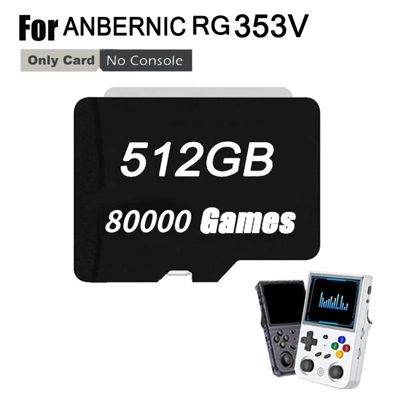 Anbernic-tfカード付きレトロハンドヘルドゲーム、80000ゲーム