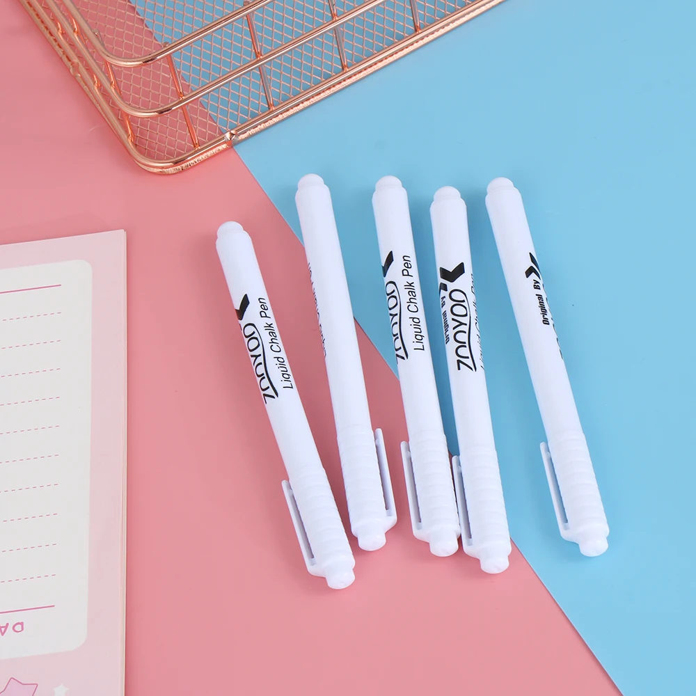 1Pc White Liquid Chalk Pen Erasable Pen Chalkboard Marker Glass Jar Marker Drawing Writing Stationery School Office Supplies white marker pens,pen marker,markers pen,marker pens,marker pen,art marker pens,liquid chalk markers,paint marker pens
