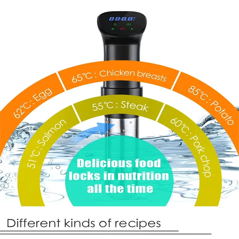 طباخ Sous Vide مقاوم للماء ، جهاز دوران غمر ، طهي...