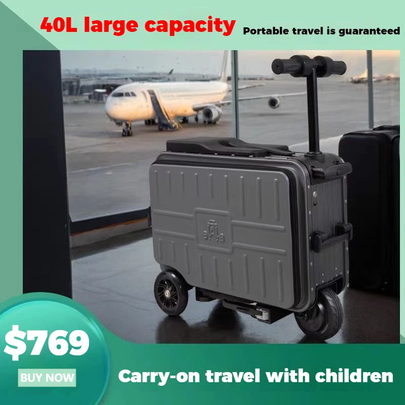 Smart luggage 40L capacity trolley case 20-inch double cycling suitcase Mini electric suitcase For boarding luggage sets