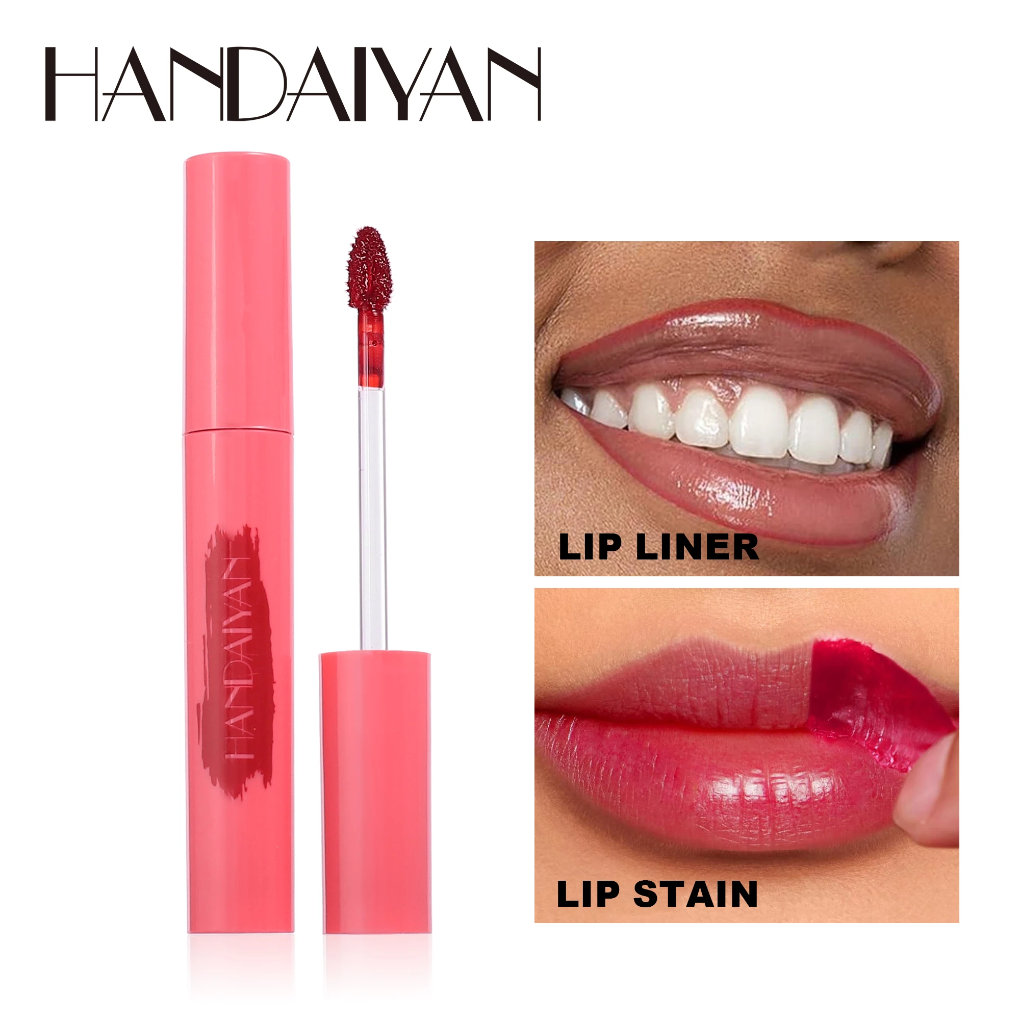 Handaiyan Lip Gloss Longlasting Lip Liner Brown Lipstick Liquid Matte Waterproof Lipgloss Stain Tint Glaze Makeup lip gloss lip makeup lip glaze lip tint lip stain
