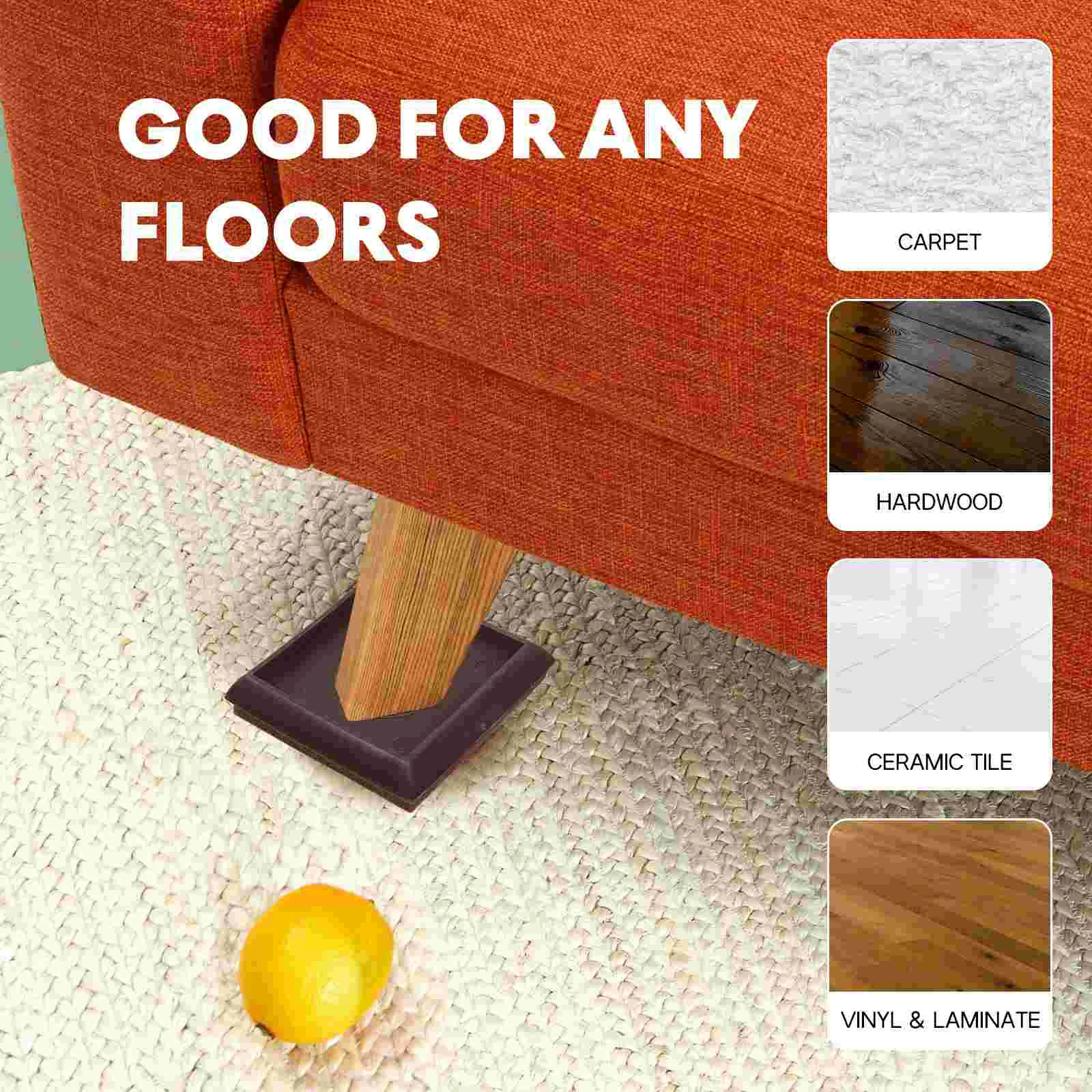 10 Pcs Flooring Fixed Caster Cup Washing Machine Pads Coffee Coasters For Hardwood Floors Chair Cups