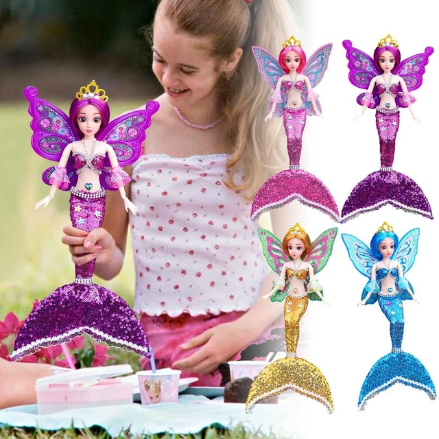 Prinzessin Meerjungfrau Puppe für Mädchen Wasserspiel zeug DIY Mädchen Puppe  verkleiden Spielzeug Einweg mit Pailletten Fischschwanz Rock Geburtstags  geschenke - AliExpress