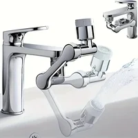 Rotatable Multifunctional Extension Faucet Aerator 1080 Degree Swivel Robotic Arm Water Filter Sink Water Tap Bubbler Sink Fit 1